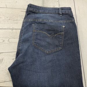 Joe Browns Women's Size 16 Blue Dark Wash Mid-Rise Denim Bootcut Jeans
